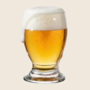 Set of 2 Nadir Figueiredo Rio 360ml beer glasses featuring a unique pot-belly shape and footed base for premium home bar service.
