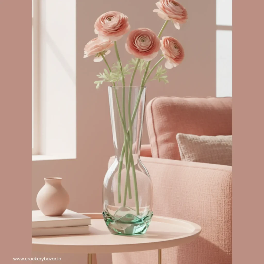 Bormioli Rocco Bouquet green glass vase 19cm