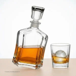 Premium Bormioli Rocco Capitol decanter for whiskey with matching glass lid