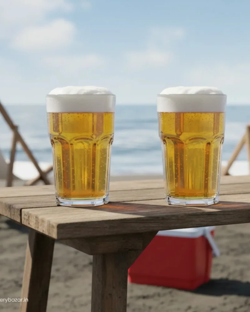 540ml pub beer glasses showing large beer glass size example