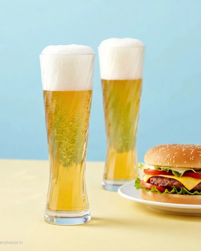 large 680ml tall imperial beer glass size for full beer serving
