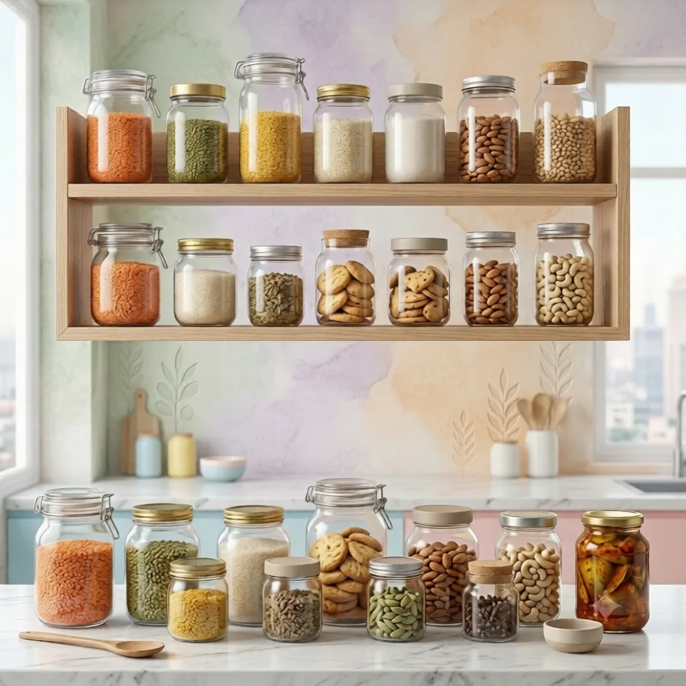 Glass Storage Guide: Beautiful Kitchen Storage Ideas Using Glass Jars