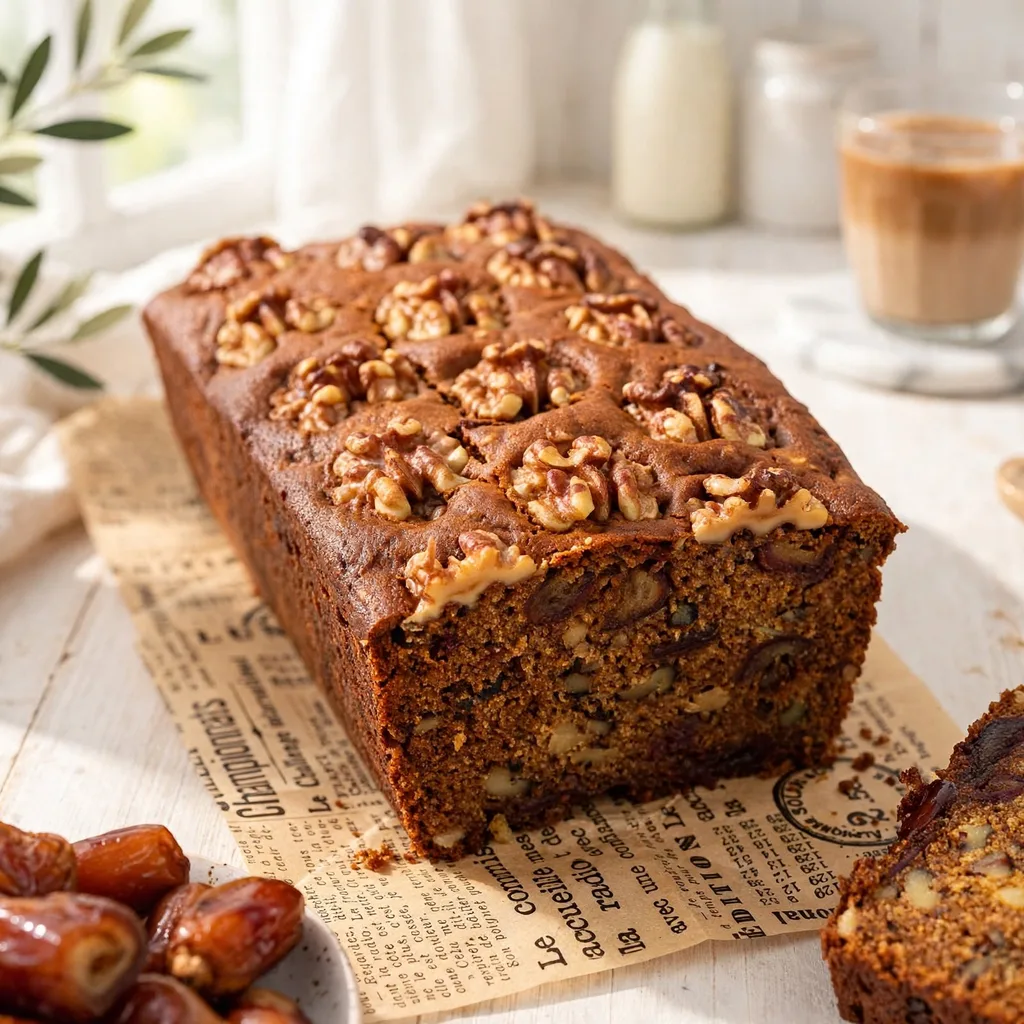 Slices of vanilla dates walnut cake served on white square ceramic dinnerware from CrockeryBazar, featured in the 4 Homemade Recipes Shared by Food Lovers article.